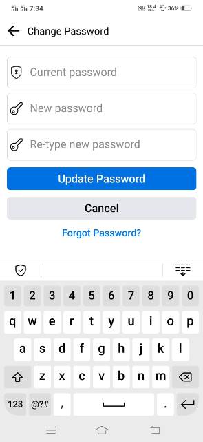 facebook ka password kaise change kare enter password