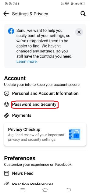 facebook ka password kaise change kare password setting