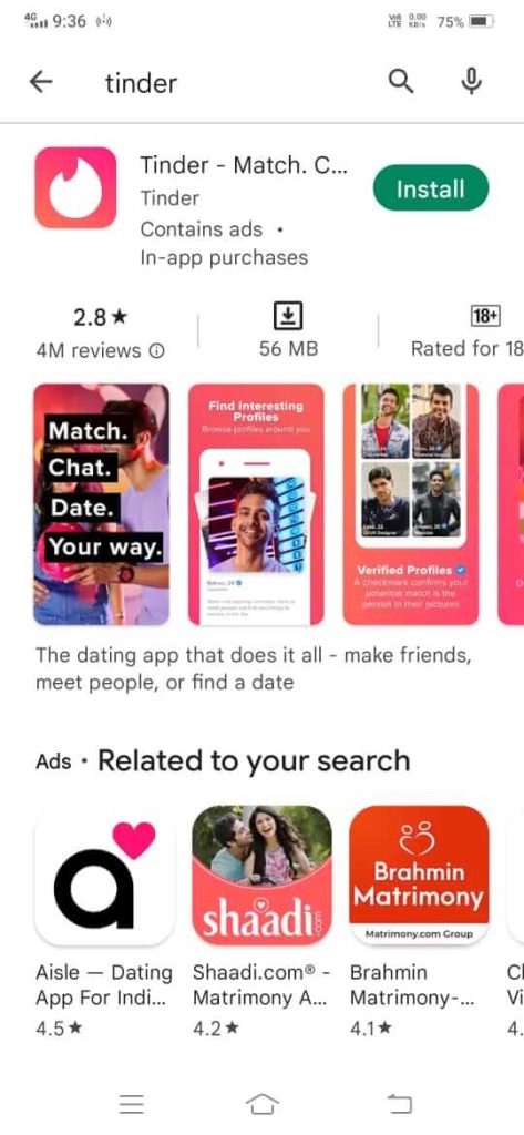 Tinder App Ke Features kya hai1