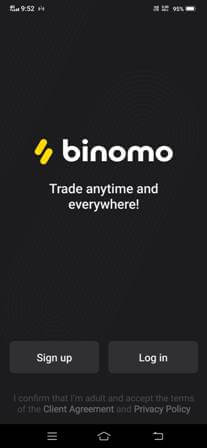 Binomo app पर अकाउंट कैसे बनाये (2)